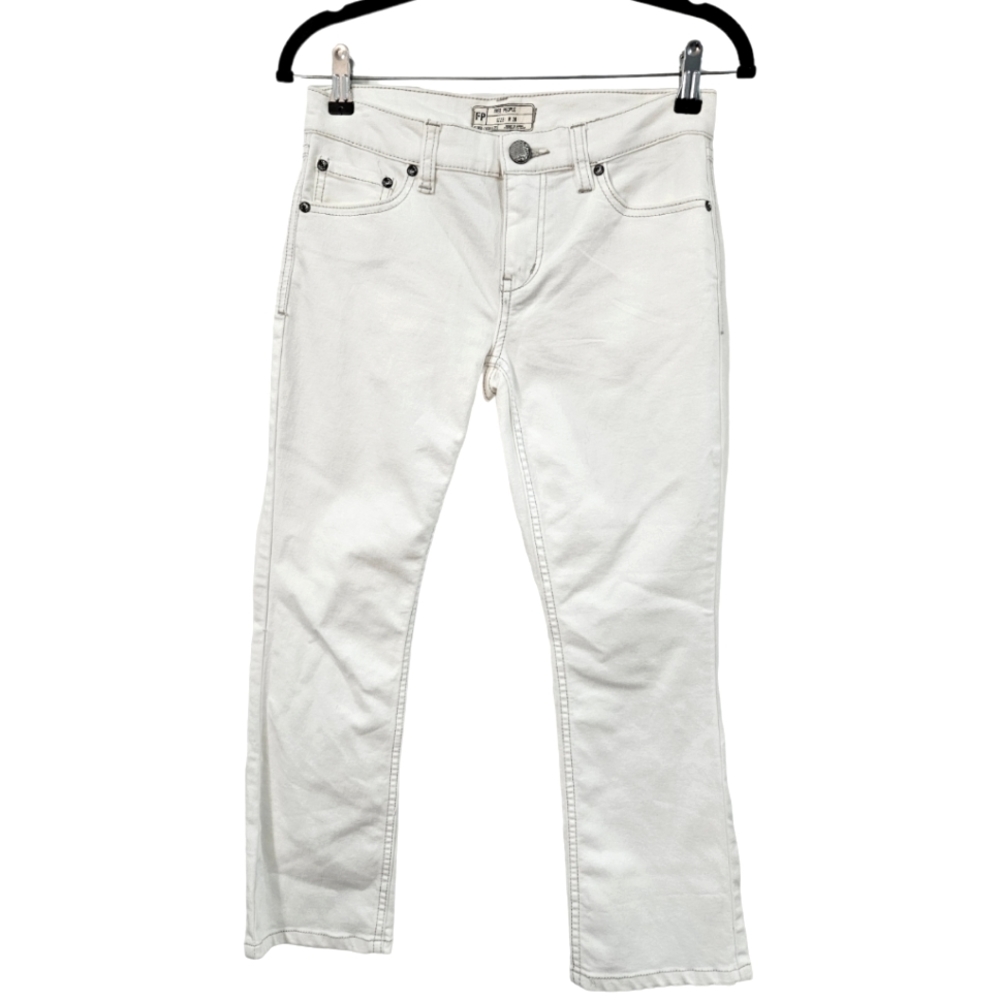 Free People Slim Kick Crop Jeans